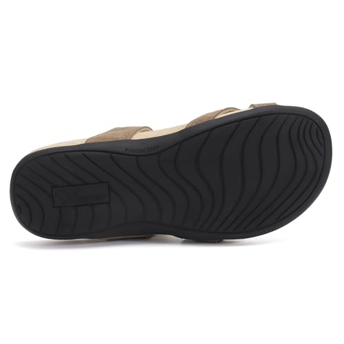 Image of Athlefit Women's Orthopedic Sandal with Arch Support | Adjustable Slip On Open Toe Flat Thong Flip Flops,Plantar Fasciitis Comfy Cushioned Footbed,Dressy Casual Walking Summer
