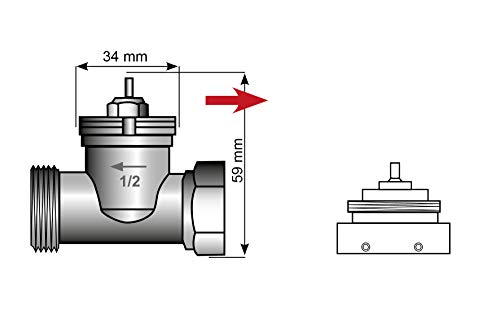ET, EUROTRONIC Technology GmbH 700104 Danfoss RAV metal adapter for radiator thermostats radiator valve adapter, long life - Image 2
