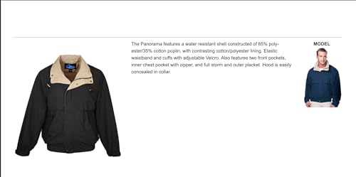 AFC Men's Poplin Jacket Concealed Hood Water Resistant Coat Big & Tall Sizes3