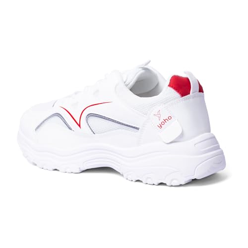 Image of YOHO Tempo Chunky Sneakers for Women | Stylish, Lightweight, Casual, Shock Aborbing Sports Shoes for Woman /Girls | Walking, Running, Gym & Everyday Use -0900