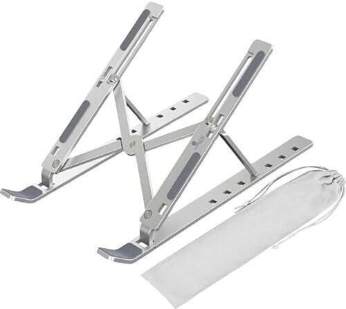 Image of Foldable Aluminium Laptop Stand with Carrying Bag,