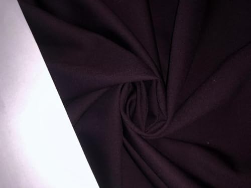 Tissu laine couleur aubergine foncée haut de gamme pour costume sur mesure