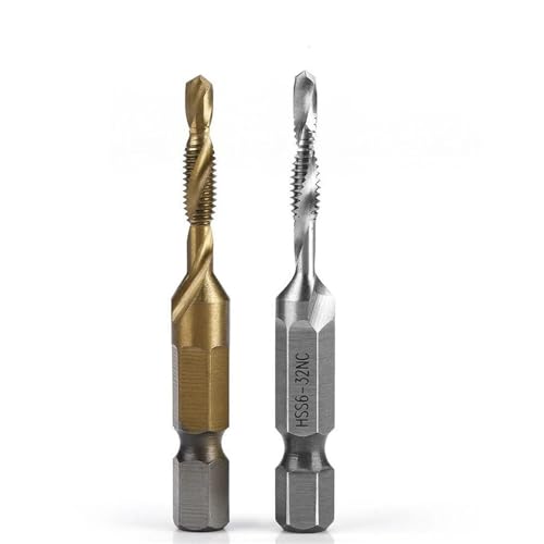 Forets M3-M10 HSS à tige hexagonale et tarauds métriques/pouces (Lot de 12 pièces avec boîte)