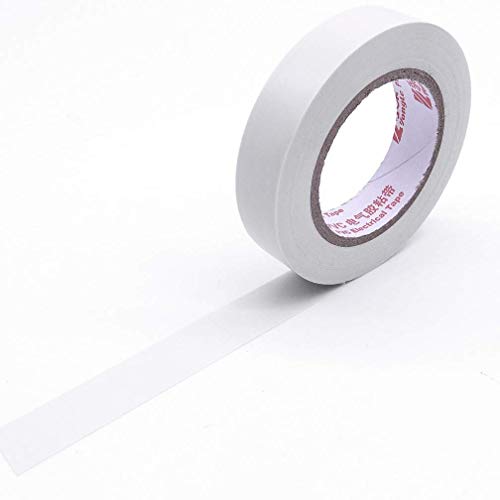 Image of Maveek 10 Rolls White PVC Electrical Insulation Tapes, Flame Retardant Waterproof Tape Vinyl Insulating Backing, 15mmx15m(0.6 inch x 49.2ft)