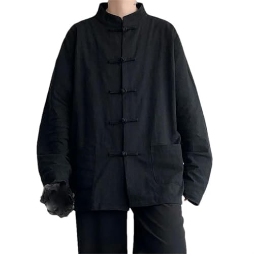 Chemise homme style chinois en coton lin contre la chaleur