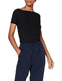 u boot jacket Feinripp Amazon-Marke: MERAKI Damen T-Shirt mit U-Boot-Ausschnitt, Schwarz (Black), 36, Label: S