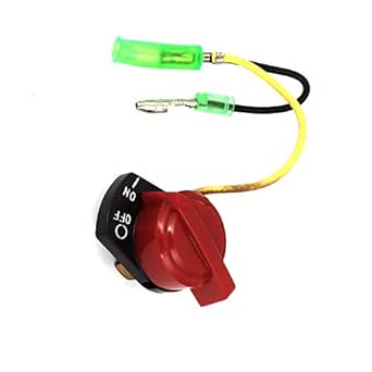 Amazon.com: On Off Switches 2 Position Rotary Knob Dual Wire Leads ...