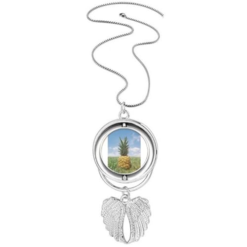 Collier ailes d'ange et pendentif fruits tropicaux pour femme