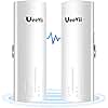 Wireless Bridge Point to Point Outdoor: UeeVii CPE450 5.8G 3Km Long Range Wi-Fi Bridge for Extend Network to Barn and Surveillance Range - Work with Starlink, 14dBi MIMO Antenna,48V POE Powered, 2pcs