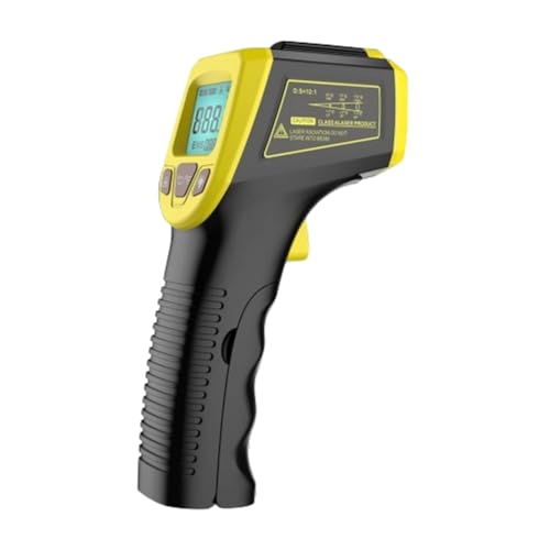 Yubbuio 工業用温度計赤外線温度計、デジタルー温度ガン-58°F?1112°F(-50°C?600°C)、LCDディスプレイ付き (きいいろ)
