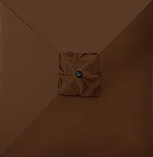 8 Foot Square Patio Cantilever Umbrella The Vented Tilting Canopy Is Great For Balconys, Garden And Your Pool Deck - Adorn Both Indoor and Outdoor - Comes With The Cross Umbrella Stand - On Sale Now (Brown)