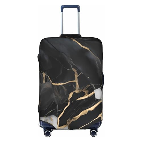 Light Black Marble 1 Tsa Approved Luggage Cover For 18-32 Inch Suitcases Scratch-Resistant Stretch Luggage Cover