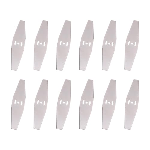 KLINNA 12 Stück Rasentrimmer Ersatzklingen aus Metall,Langlebiges Trimmer Messer Zubehör, Rasenmäher Zubehör Metallmesser Set für Rasenschneiden Rasenpflege Auffahrt und Garten
