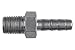 ICT Billet Straight 1/8" NPT Pipe to 1/4" .250" Hose Barb Fitting Bare Aluminum AN840-04-02A