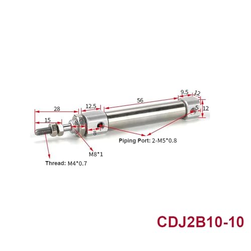 Vérin pneumatique CDJ2B double action résout les blocages des petits espaces de tri
