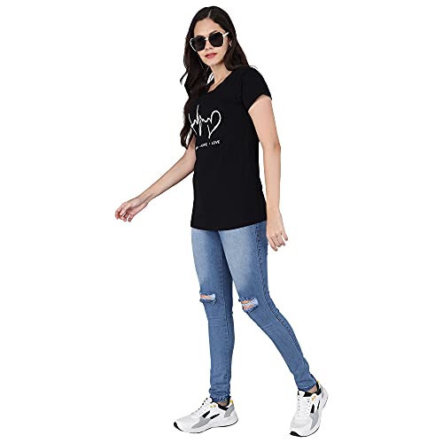 Image of FUNDAY FASHION Women & Girls Cotton Regular Fit Half Sleeves T-Shirt