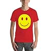 Smile Face Graphic Tee – Acid House Music Aesthetic Shirt for Men and Women Red-Style 4XL #4
