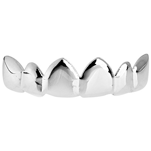 Iced Out One Size Fits All Bling Grillz - Relax Top - Argent Cover