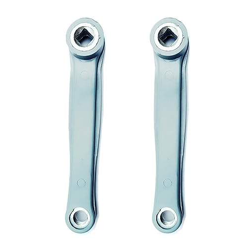 Qiwenr Brazo de Manivela de Bicicleta, 2 Piezas Juego de Bielas de Bicicleta Bcd, Brazo de Manivela de Bicicleta de Mano, Brazo de Manivela de, Apto para Todo Tipo de Bicicletas de Carretera (Gris)