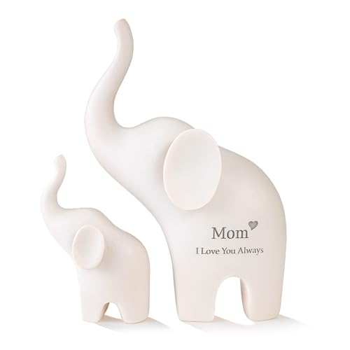 Figura decorativa de elefante madre e hijo 5.5 in miniatura 1