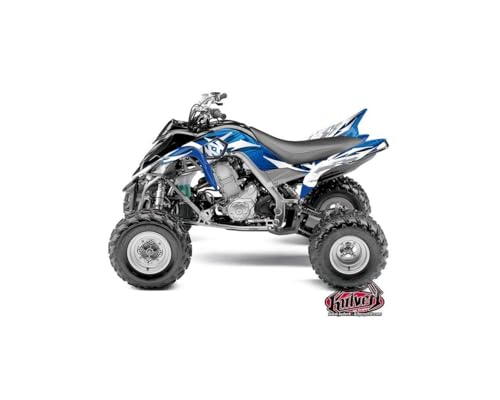 Kit déco quad Graff Yamaha 700 Raptor bleu pour masquer rayures plastiques