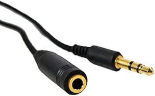 1m 2m 3m Braided Audio Extension Cable 3.5mm Male Female for Samsung iPhone iPad, Headphones Tablets (2 metre)