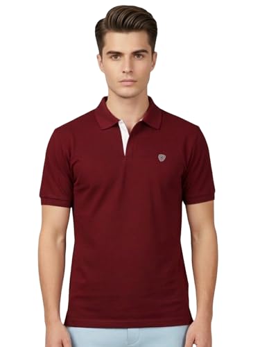 Image of Lux Cozi Men's Cotton Solid Polo Tshirt | Collar Tshirts | Half Sleeves | Stylish & Premium All Day Wear | Pack of 1