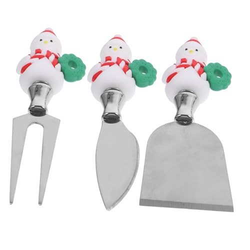 AUTSUPPL 3-piece Cheese Knife Set Large Cheese Knife Stainless Steel Butter Slicer Cutter Kitchen Accessories