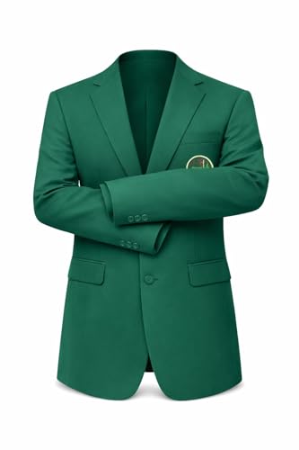 ADS Fashion Jackets Green Golf Coat for Men | Classic Lightweight Golf Blazer with Breathable Lining |Green Jacket Men Refined for Tournament