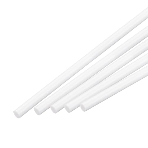 Image of MECCANIXITY ABS Plastic Rod Round Solid Bar 10mm x 500 mm White for DIY Model Material, Architectural Model Making, DIY Sand Table, Pack of 5 Pcs