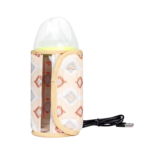Ronyme Garrafa portátil para aquecer com cabo USB Aquecedor de mamadeira para dirigir e viajar, amar