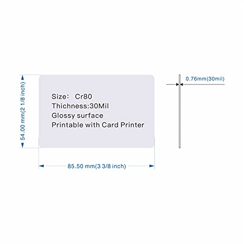 Gialer 100 Pack Mifare 1 Classic 1K Compatible Rfid Smart Intelligent Cards 13.56Mhz 14443A Plastic Blank White Card Hotel Key Cards Access Control Card Printable On Most Card Printers #TOP6