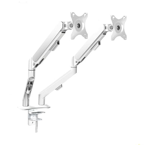 Soporte for dos monitores for la mayoría de pantallas de 17 a 30', cada brazo soporta un máximo de 19,8 libras, brazo de montaje for escritorio de dos monitores con altura ajustable/inclinación/giro/r