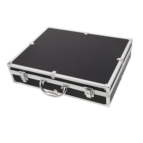 Amosfun Microphone Hard Case: Inner Padding Portable Mic Storage Box for Gatherings - Aluminum Carrying Case for Mic and Accessories
