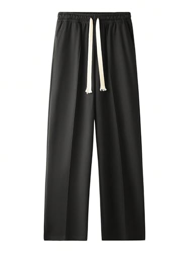 Men's Pants Men's Drawstring Loose Fit Straight Leg Casual Pants Casual2