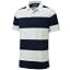 White Navy Striped-short