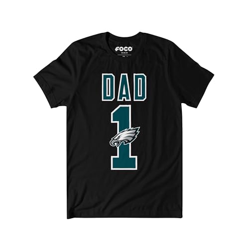 Image of FOCO NFL Mens NFL Team Logo Tee Shirt #1 Dad T-Shirt