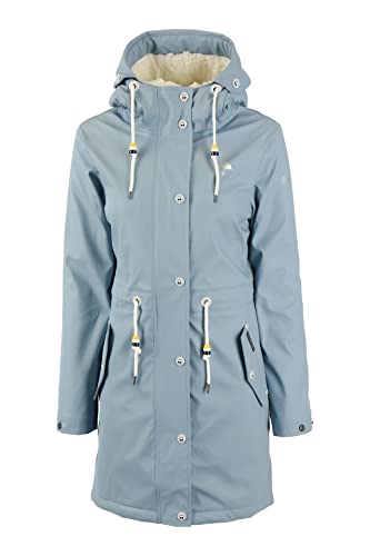 Schmuddelwedda Damen Regenmantel mit Webpelzfutter in Teddyoptik kilata...