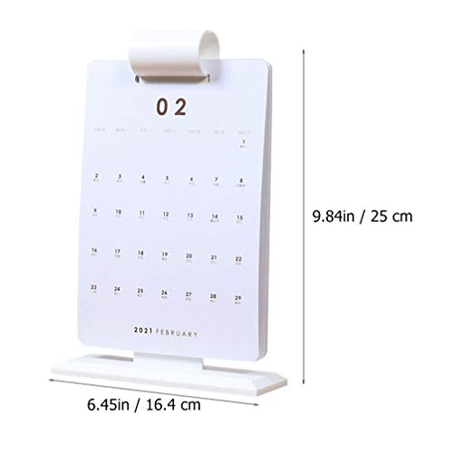 NUOBESTY Maandelijkse Kalender stand Eenvoudige Stijl Schema Gift Tafelblad Flip Kalender Duurzaam 2021 Kalender… - Image 7