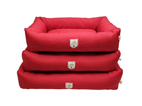 Cama Fábrica Pet para Cães, Pequeno, Vermelho