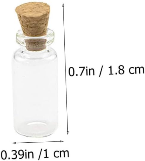 PRETYZOOM 300pcs Cork Bottles for Wishes Essential Oils and Crafts for Decorations Party Favors and Unique