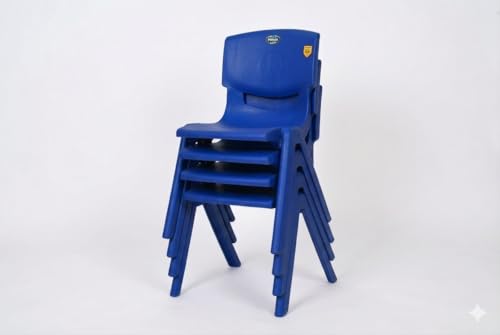 Image of Prima Baby Plastic Chair 120 Set of 4 |Strong Durable and Comfortable with Backrest for | Kids | Study | Play for Home /School /Dining for 2 to 6 Years Age, Blue Color