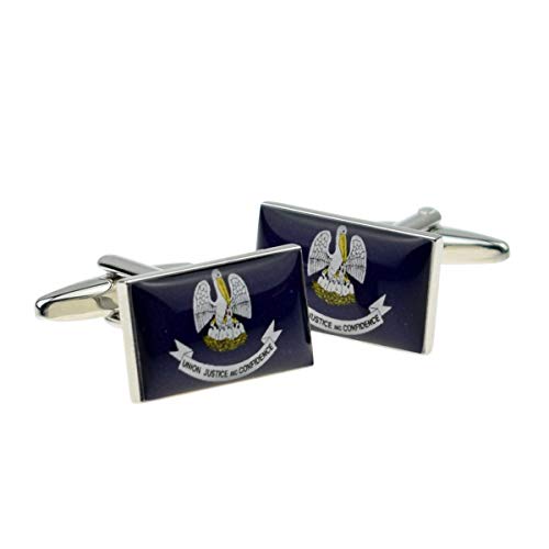 Mancuernillas para hombre GTR Bandera Louisiana talla única miniatura 1
