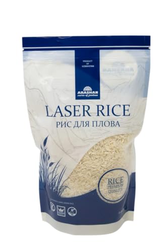ARASHAN Laser Uzbek Rice – Premium White Long Grain Rice (2 LB / 902Gram) | Perfect for Pilaf, Plov, and Central Asian Cuisine