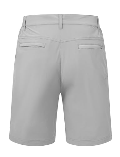 Image of TBMPOY Men's Golf Shorts Lightweight 5 Pockets Casual Dress Stretch Elastic Waist Quick Dry Flat Front Travel Shorts