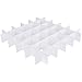 FRETONBA 10 Stück Schubladenteiler mit Verbindungs- und Befestigungszubehör, Verstellbare Schubladen Organisers Separatoren für Unterwäsche, Socken, Kosmetik, Schlafzimmer, Büro, 40 x 9 cm, Weiß