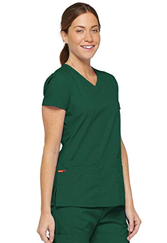 Image of Dickies Women's Jr. Fit V-Neck Scrub Top Multiple Patch Pockets
