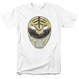 Popfunk Power Rangers White Ranger Mask T Shirt & Stickers (Small)