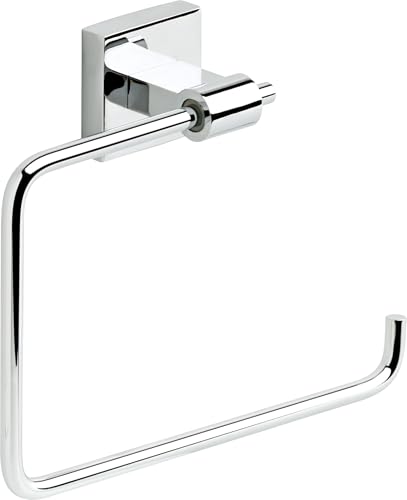 Franklin Brass Maxted (1-Pack) Hand Towel Holder Polished Chrome Towel Racks for Bathroom Wall Square Towel Ring Holder for Bath Towel Hanger for Kitchen, Bathroom Accessories MAX46-PC