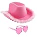 Produktbild Rosy® Cow Girl Kostüm mit Rosa Hut und Herzförmiger Brille | Western-Stil mit diesem Cowboy Verkleidung für Frauen | Zubehör für Partys und Events | Junggesellinnenabschied JGA | OriginalCup®